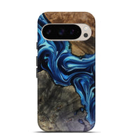 Pixel 9 Wood Live Edge Phone Case - Jenni (Blue, 816147)