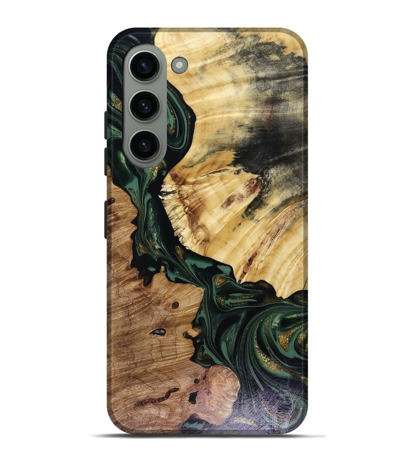 Galaxy S23 Plus Wood Live Edge Phone Case - Kyrie (Green, 816149)