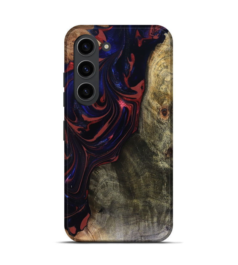 Galaxy S23 Wood Live Edge Phone Case - Cruz (Red, 816150)