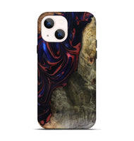 iPhone 14 Wood Live Edge Phone Case - Cruz (Red, 816150)