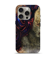 iPhone 16 Pro Wood Live Edge Phone Case - Cruz (Red, 816150)