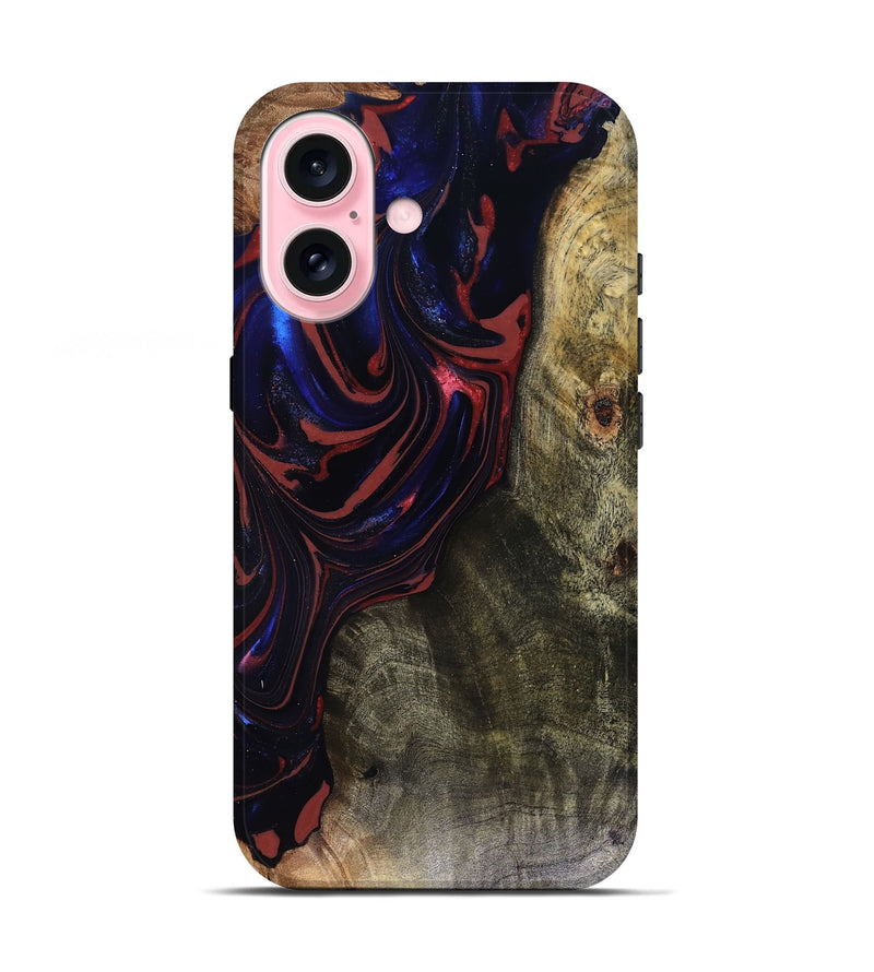 iPhone 17 Wood Live Edge Phone Case - Cruz (Red, 816150)