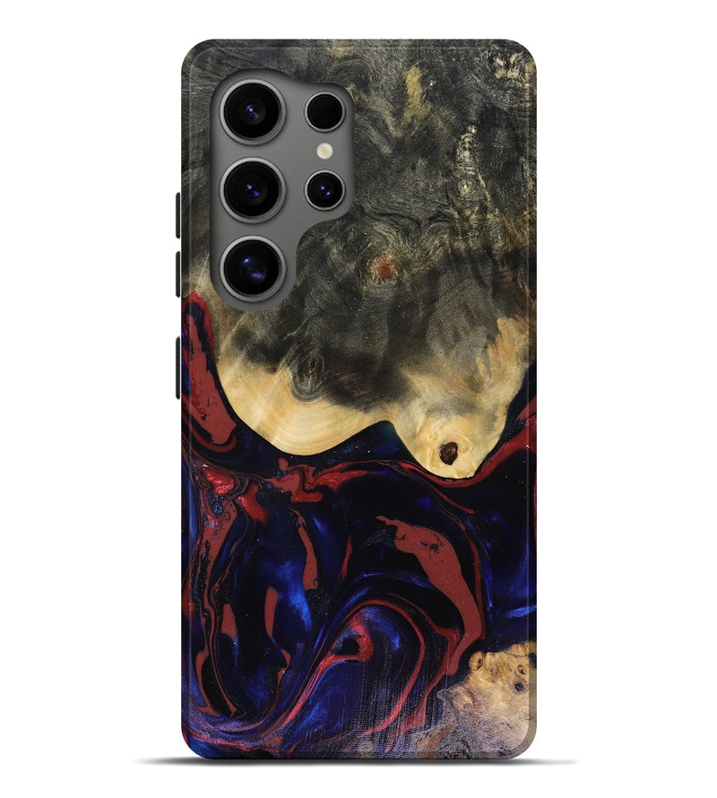 Galaxy S25 Ultra Wood Live Edge Phone Case - Dillon (Red, 816151)