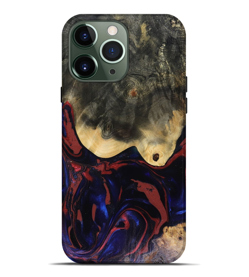 iPhone 13 Pro Max Wood Live Edge Phone Case - Dillon (Red, 816151)
