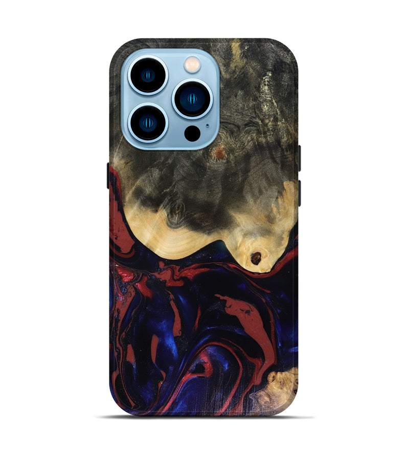 iPhone 14 Pro Wood Live Edge Phone Case - Dillon (Red, 816151)