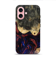 iPhone 16 Wood Live Edge Phone Case - Dillon (Red, 816151)