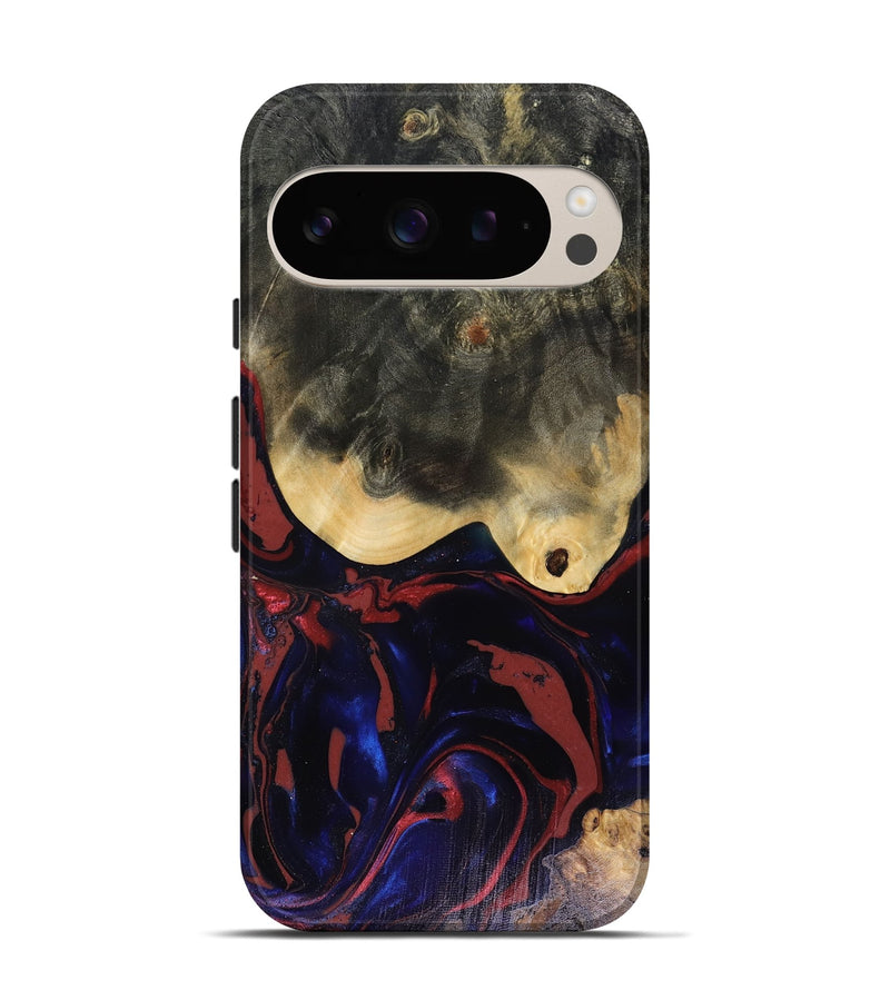 Pixel 9 Pro Wood Live Edge Phone Case - Dillon (Red, 816151)