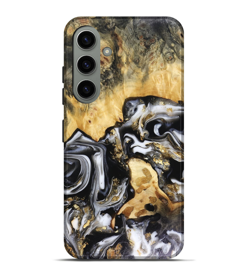 Galaxy S24 Plus Wood Live Edge Phone Case - Bjorn (Black & White, 816152)