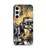 Galaxy S25 Wood Live Edge Phone Case - Bjorn (Black & White, 816152)