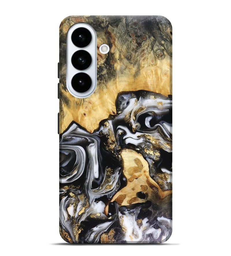 Galaxy S26 Plus Wood Live Edge Phone Case - Bjorn (Black & White, 816152)