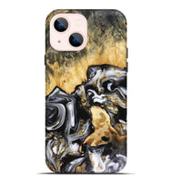 iPhone 14 Plus Wood Live Edge Phone Case - Bjorn (Black & White, 816152)