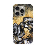 iPhone 16 Pro Wood Live Edge Phone Case - Bjorn (Black & White, 816152)