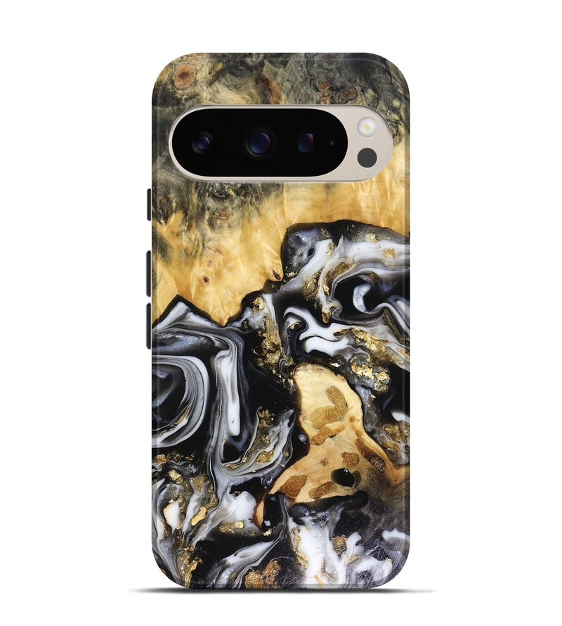 Pixel 9 Wood Live Edge Phone Case - Bjorn (Black & White, 816152)