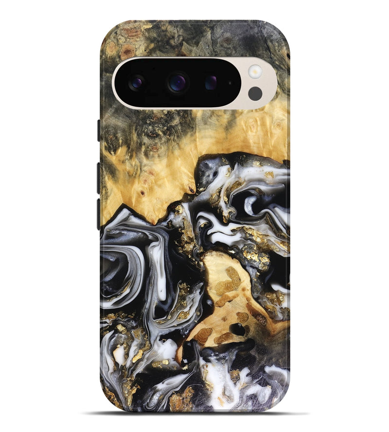 Pixel 9 Pro XL Wood Live Edge Phone Case - Bjorn (Black & White, 816152)