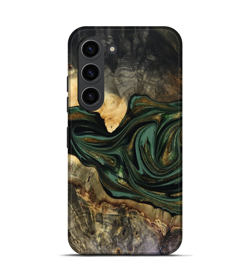 Galaxy S23 Wood Live Edge Phone Case - Nixon (Green, 816155)