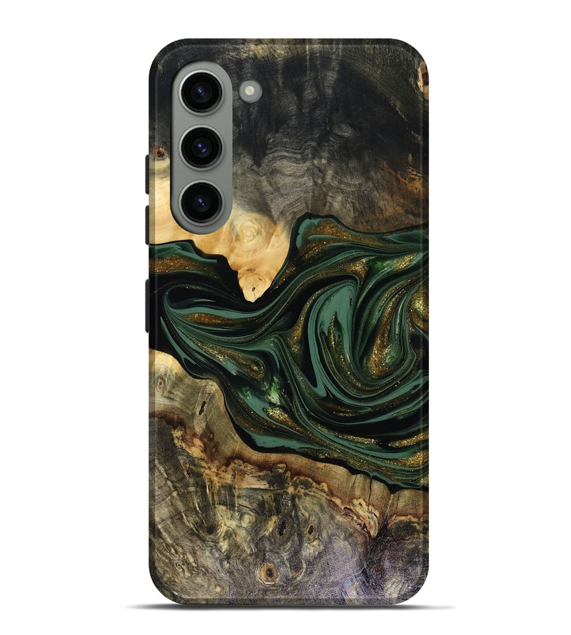 Galaxy S23 Plus Wood Live Edge Phone Case - Nixon (Green, 816155)