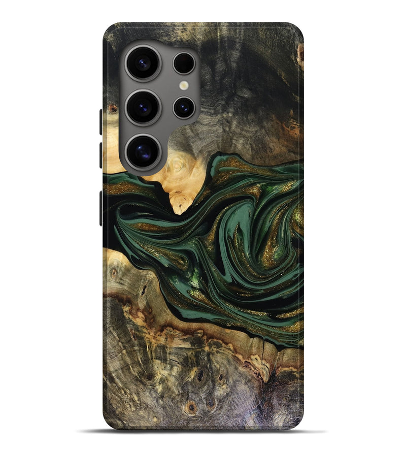Galaxy S25 Ultra Wood Live Edge Phone Case - Nixon (Green, 816155)