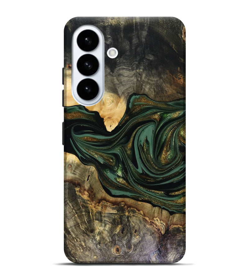 Galaxy S26 Plus Wood Live Edge Phone Case - Nixon (Green, 816155)
