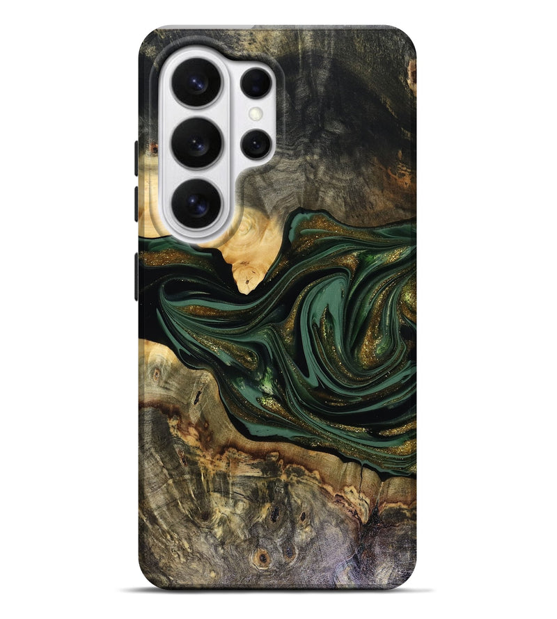 Galaxy S26 Ultra Wood Live Edge Phone Case - Nixon (Green, 816155)