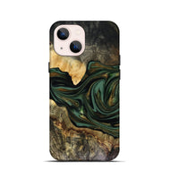 iPhone 13 mini Wood Live Edge Phone Case - Nixon (Green, 816155)