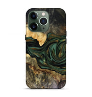 iPhone 13 Pro Wood Live Edge Phone Case - Nixon (Green, 816155)