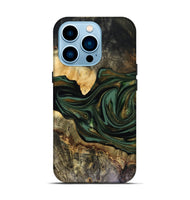 iPhone 14 Pro Wood Live Edge Phone Case - Nixon (Green, 816155)
