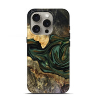 iPhone 16 Pro Wood Live Edge Phone Case - Nixon (Green, 816155)