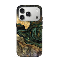 iPhone 17 Pro Wood Live Edge Phone Case - Nixon (Green, 816155)