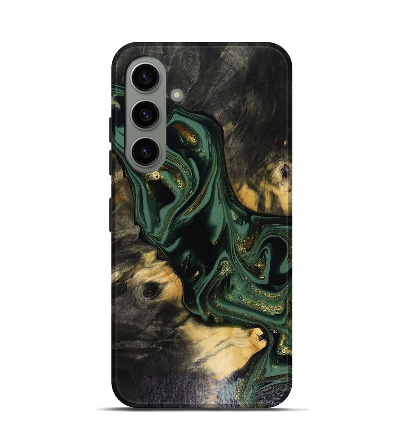 Galaxy S24 Wood Live Edge Phone Case - Ettie (Green, 816156)
