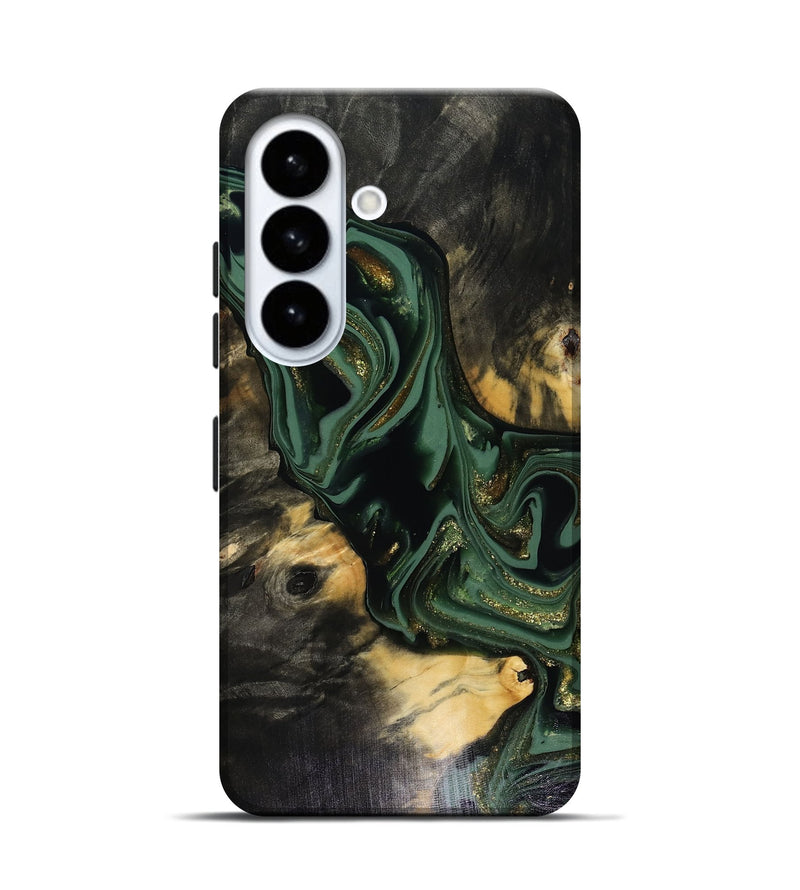 Galaxy S26 Wood Live Edge Phone Case - Ettie (Green, 816156)