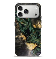 iPhone 17 Pro Max Wood Live Edge Phone Case - Ettie (Green, 816156)