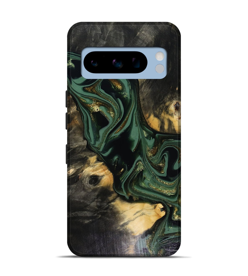 Pixel 8 Pro Wood Live Edge Phone Case - Ettie (Green, 816156)
