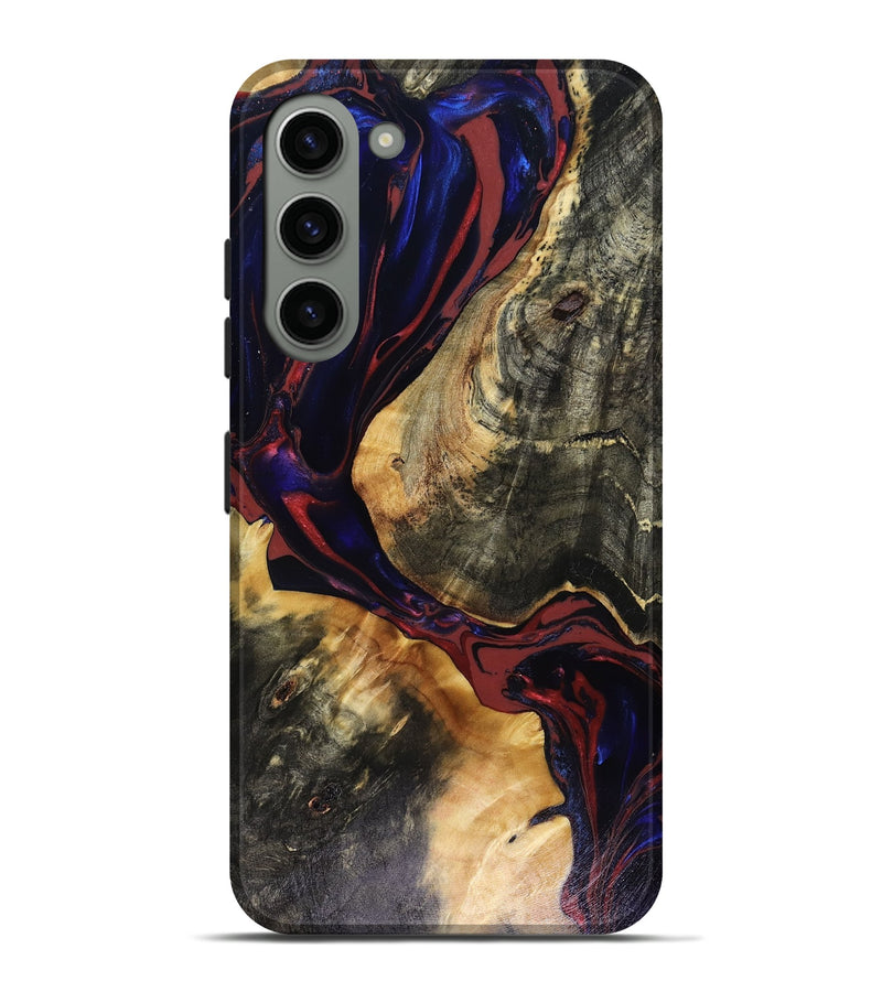 Galaxy S23 Plus Wood Live Edge Phone Case - Tristen (Red, 816159)