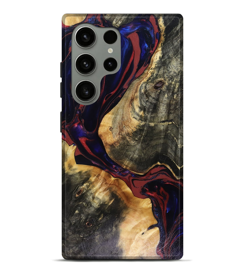 Galaxy S24 Ultra Wood Live Edge Phone Case - Tristen (Red, 816159)