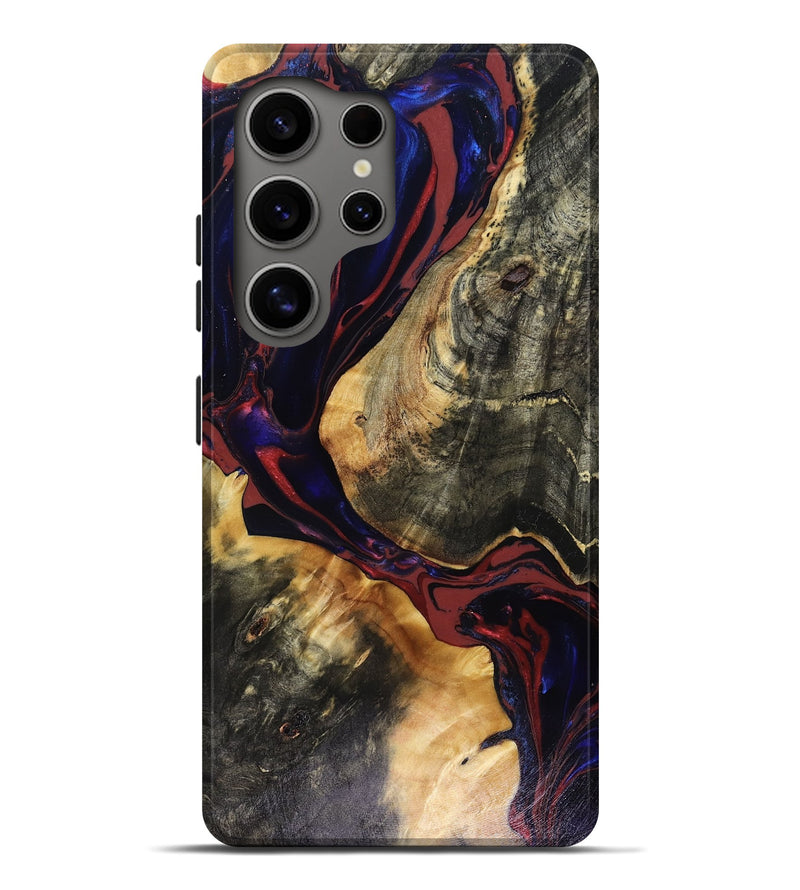 Galaxy S25 Ultra Wood Live Edge Phone Case - Tristen (Red, 816159)