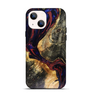 iPhone 14 Wood Live Edge Phone Case - Tristen (Red, 816159)
