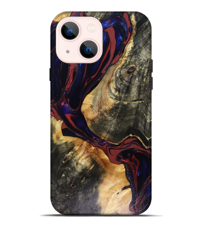 iPhone 14 Plus Wood Live Edge Phone Case - Tristen (Red, 816159)