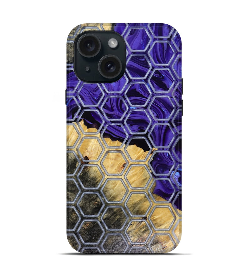 iPhone 15 Wood Live Edge Phone Case - Grayson (Pattern, 816162)