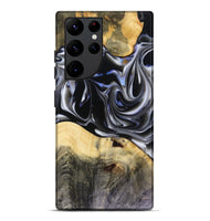 Galaxy S22 Ultra Wood Live Edge Phone Case - Orpha (Black & White, 816165)
