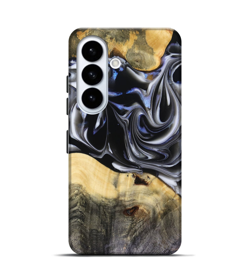 Galaxy S26 Wood Live Edge Phone Case - Orpha (Black & White, 816165)