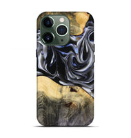 iPhone 13 Pro Wood Live Edge Phone Case - Orpha (Black & White, 816165)