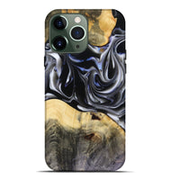 iPhone 13 Pro Max Wood Live Edge Phone Case - Orpha (Black & White, 816165)