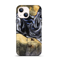 iPhone 14 Wood Live Edge Phone Case - Orpha (Black & White, 816165)