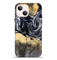 iPhone 14 Plus Wood Live Edge Phone Case - Orpha (Black & White, 816165)