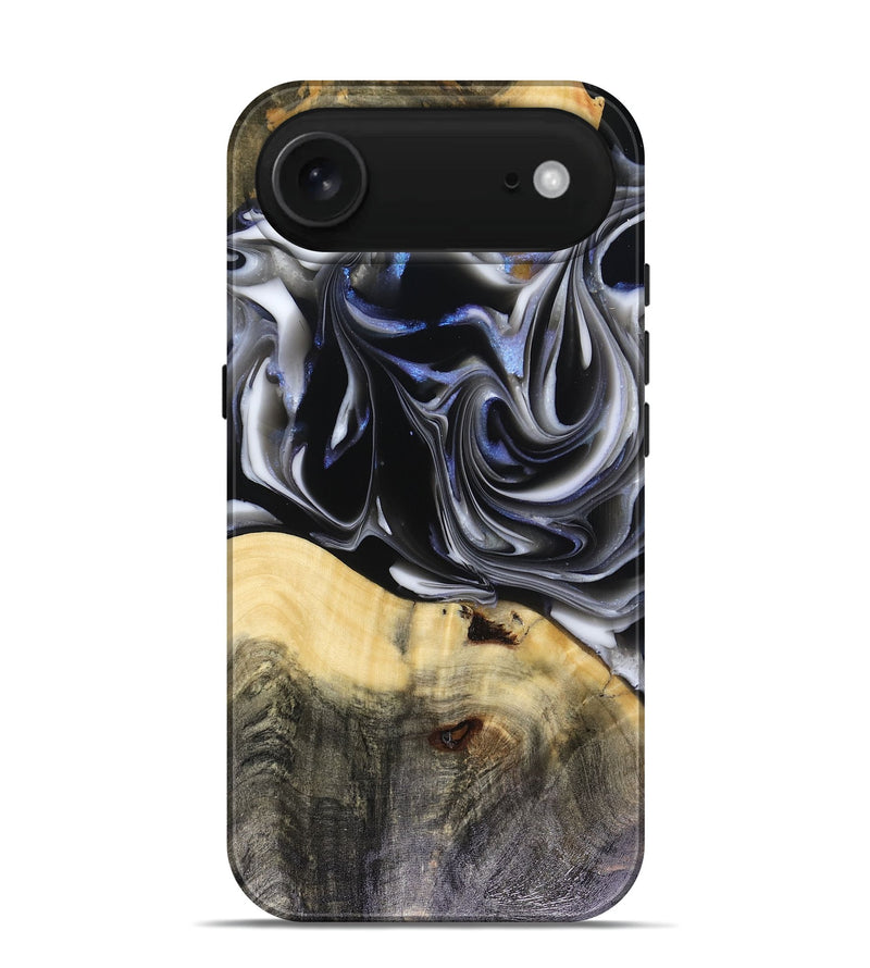 iPhone 17 Air Wood Live Edge Phone Case - Orpha (Black & White, 816165)