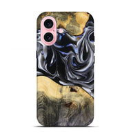 iPhone 17 Wood Live Edge Phone Case - Orpha (Black & White, 816165)