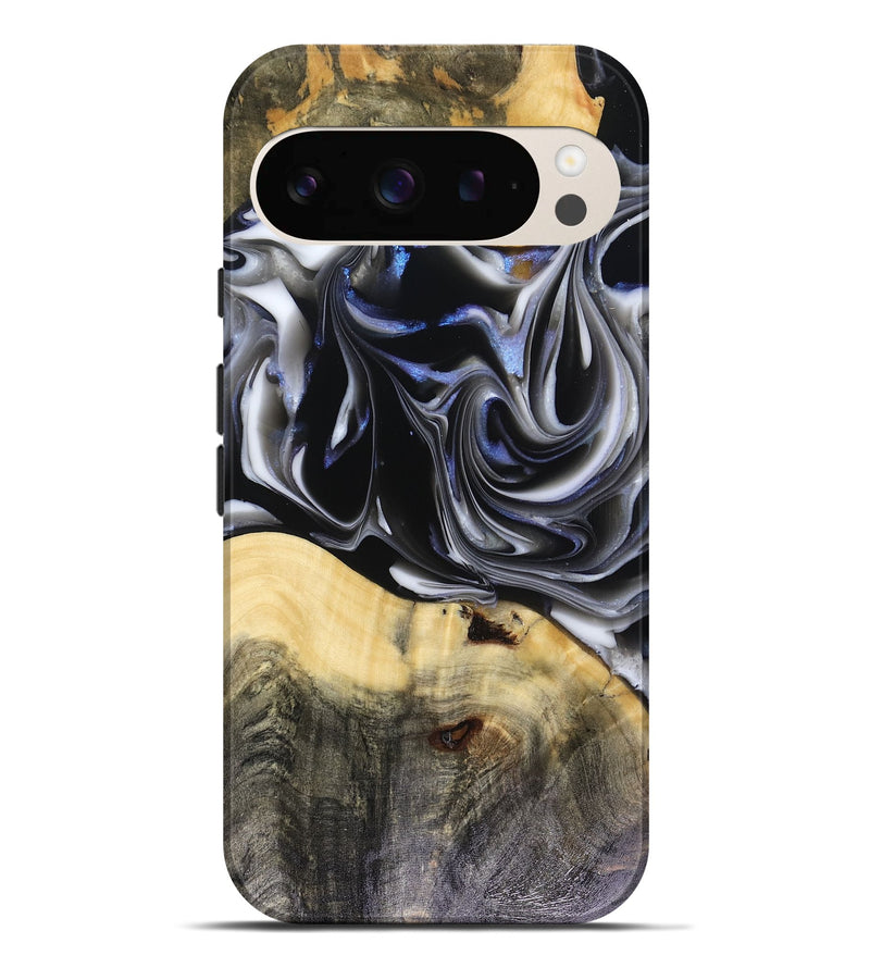 Pixel 9 Pro XL Wood Live Edge Phone Case - Orpha (Black & White, 816165)