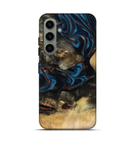 Galaxy S24 Wood Live Edge Phone Case - Durward (Teal & Gold, 816166)
