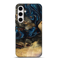 Galaxy S25 Plus Wood Live Edge Phone Case - Durward (Teal & Gold, 816166)