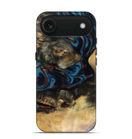 iPhone 17 Air Wood Live Edge Phone Case - Durward (Teal & Gold, 816166)